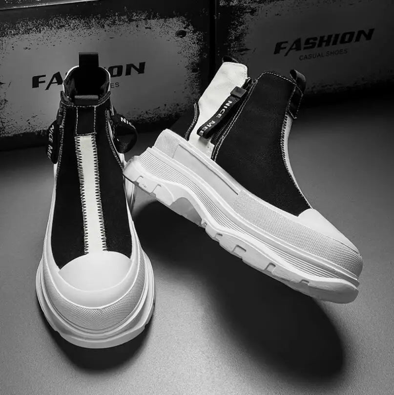 2023 Men high gang Sneakers Casual Light Comfortable Skateboard Shoes Walking Flats  Autumn Trend Platform Man Vulcanize Shoes